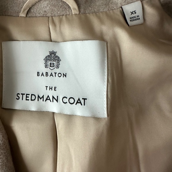 Aritzia Stedman wool coat heather almond size xs - Picture 3 of 4